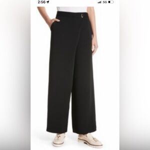 Ted Baker Black Wide-Leg Overlay Jumpsuit Pants